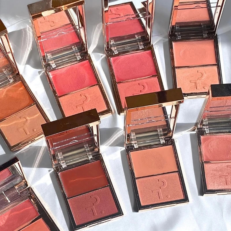 Longlasting Waterproof Face Blush - Matte Contour Powder for Cheeks