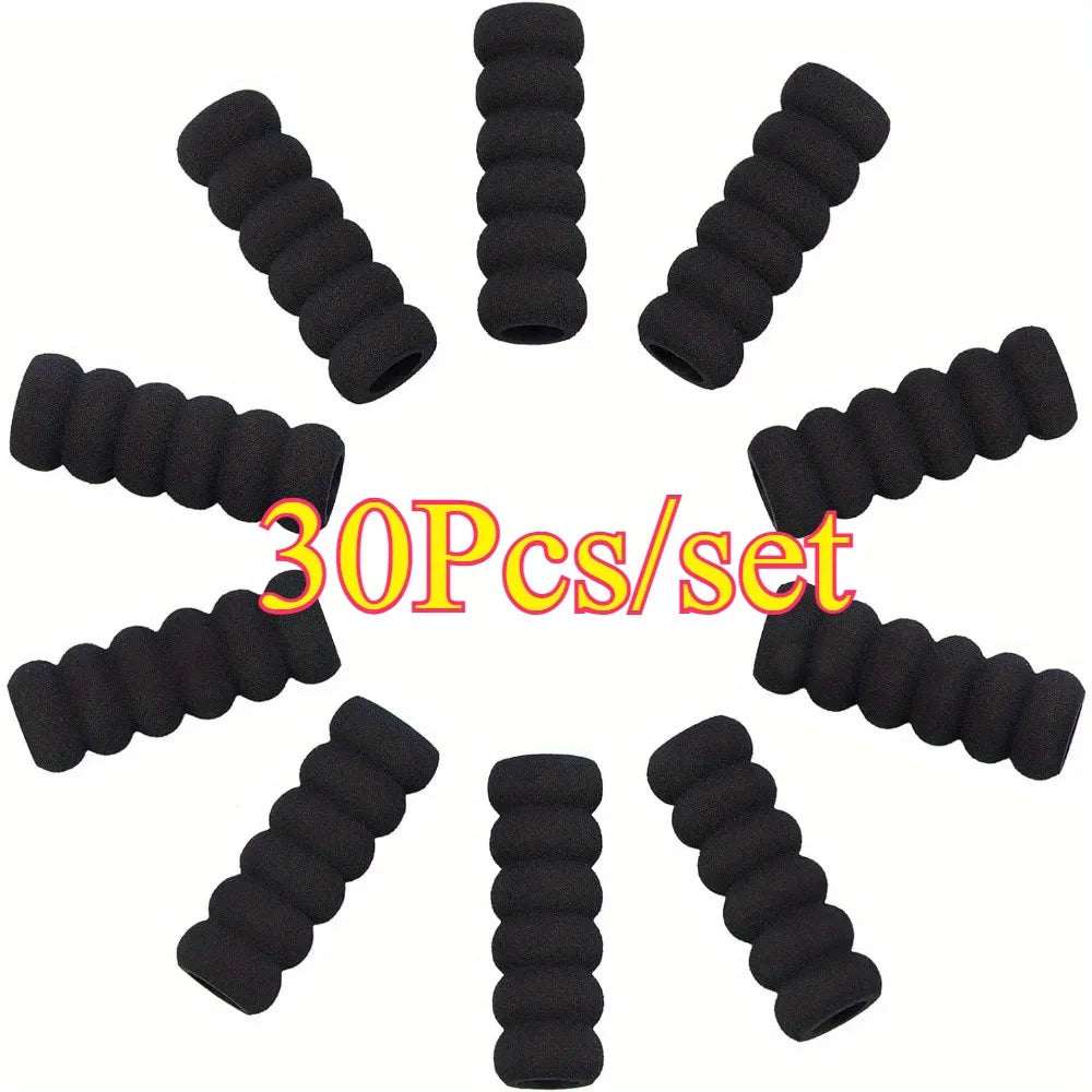 Foam Pencil Grip Set - Black, Red, Blue, Comfort & Ergonomic Pen Holders