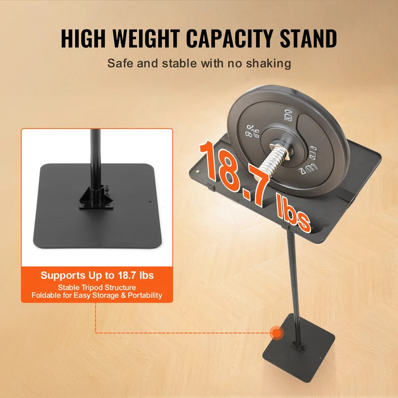 Adjustable Height Projector Floor Stand with Tray for Indoor Outdoor Use
