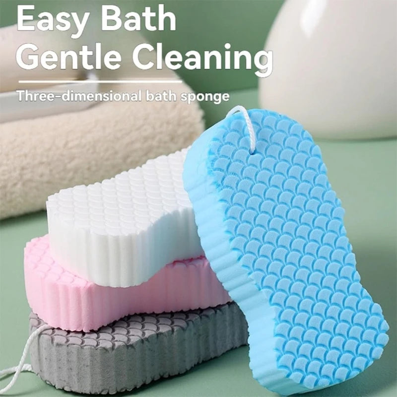 Exfoliating Bath Sponge Body Scrubber - Soft Shower Loofah for Skin Cleansing