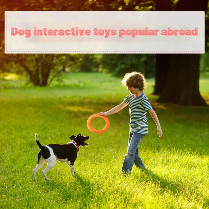 Dog Flying Disk Toy Interactive Training Ring EVA Resistant Fetch Ring