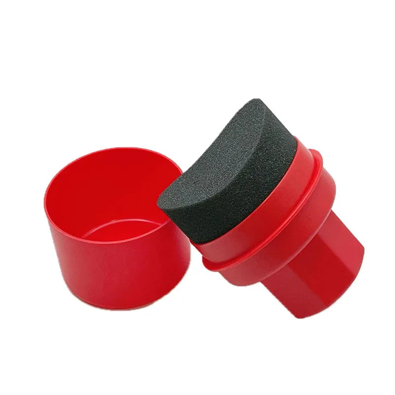 Car Wheel Polishing Waxing Sponge Brush with Cover for Tire Cleaning and Detailing