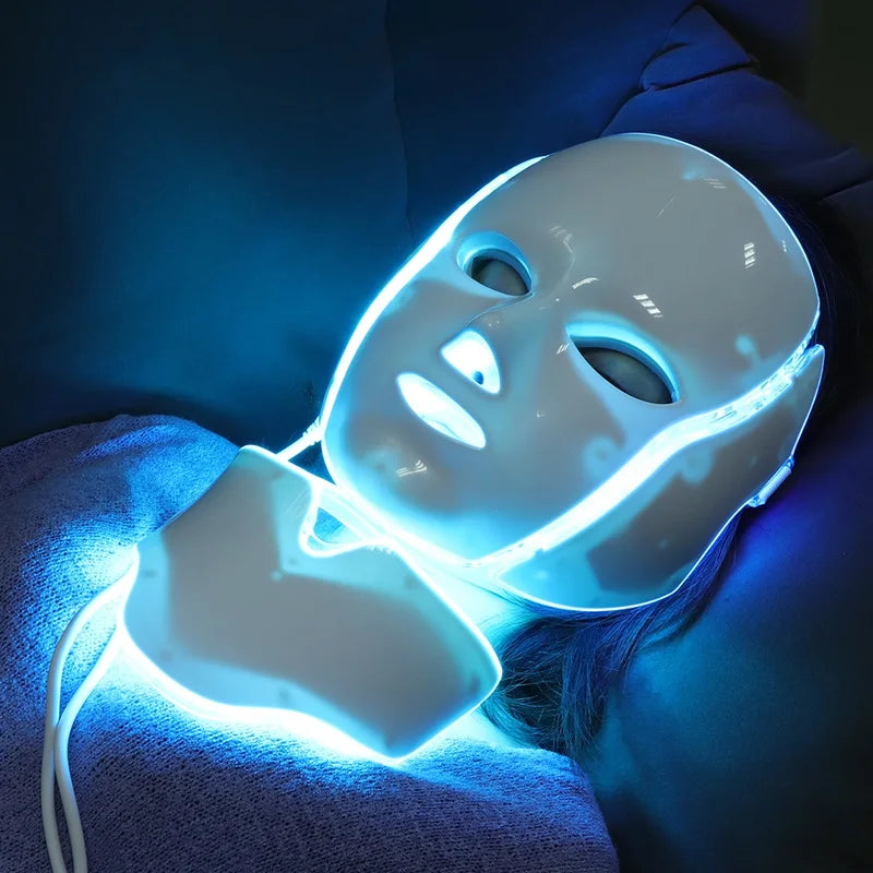 7 Colors LED Face & Neck Mask for Anti-Aging Skin Rejuvenation Brightening