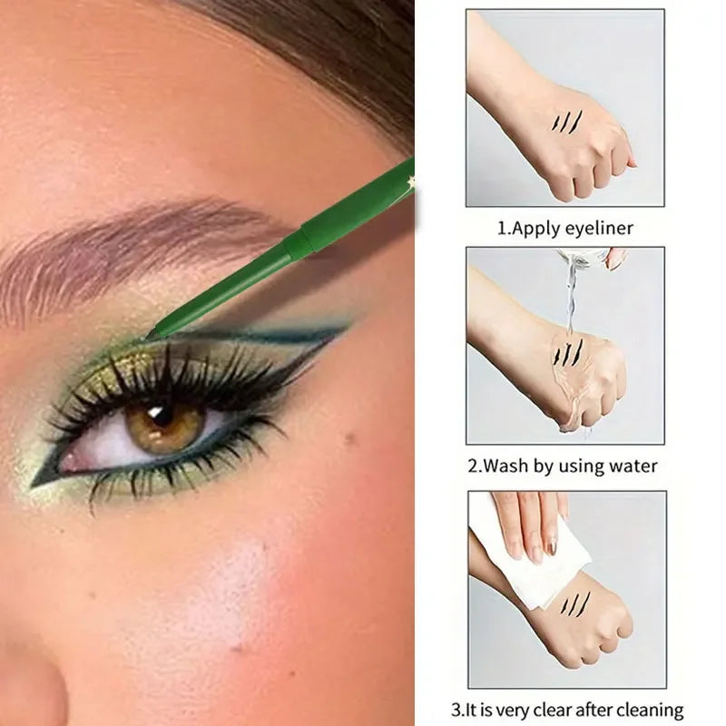 Waterproof Colorful Gel Eyeliner Pencil - Long-Lasting Natural Matte Eye Makeup