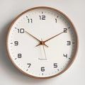 Nordic Style 12-Inch Wooden Wall Clock Modern Minimalist Quiet Living Room Decor