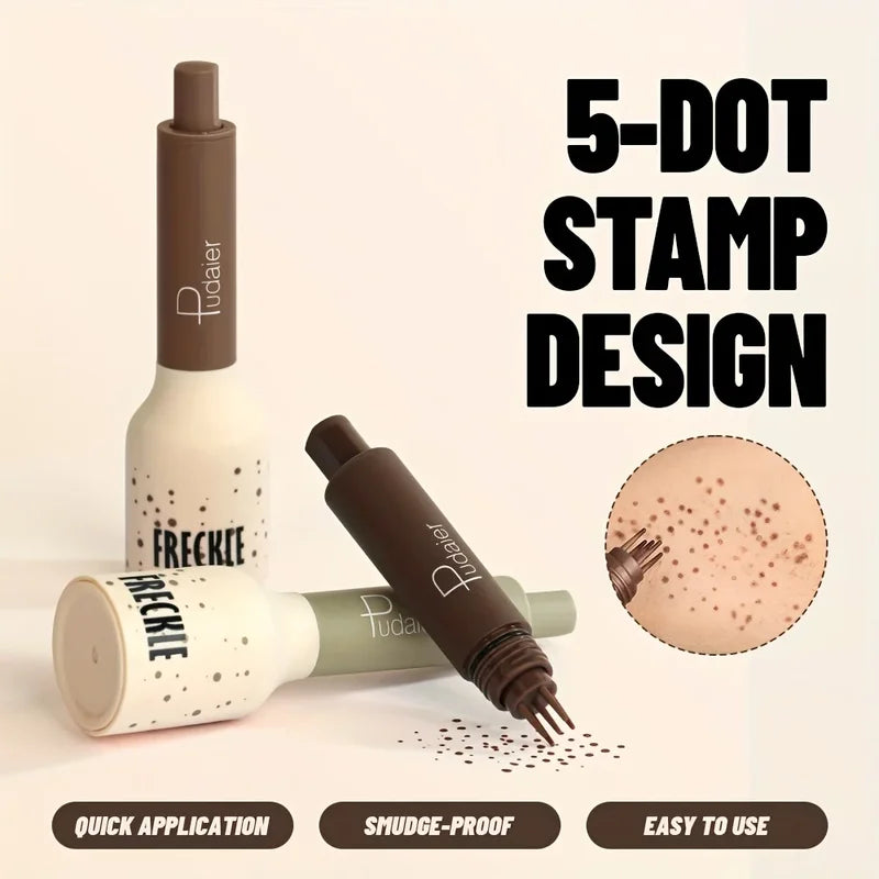 Waterproof Natural Nude Makeup Stamp Pen for Fake Freckles, Sweatproof & Long Lasting