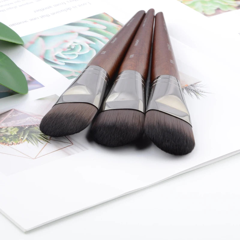 Makeup Brush Flat Foundation Face Powder Cosmetic Tool - Synthetic Hair, 17.6cm