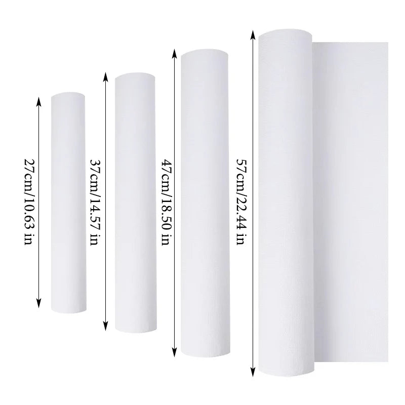 Painting Canvas Roll - Cotton, 5 Meters, Multiple Sizes for Oil & Acrylic Painting
