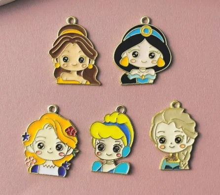 10 Pcs Cartoon Enamel Charms for Jewelry Making & DIY Crafts
