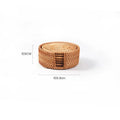 Rattan Cup Coasters Set 6 Pcs Drink Placemat for Tea & Tableware