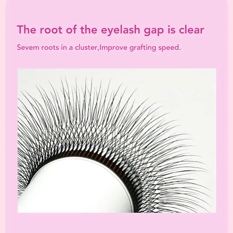 5D W Shape False Eyelash Extensions Natural Soft Fan Lashes - Multiple Lengths & Curl Types