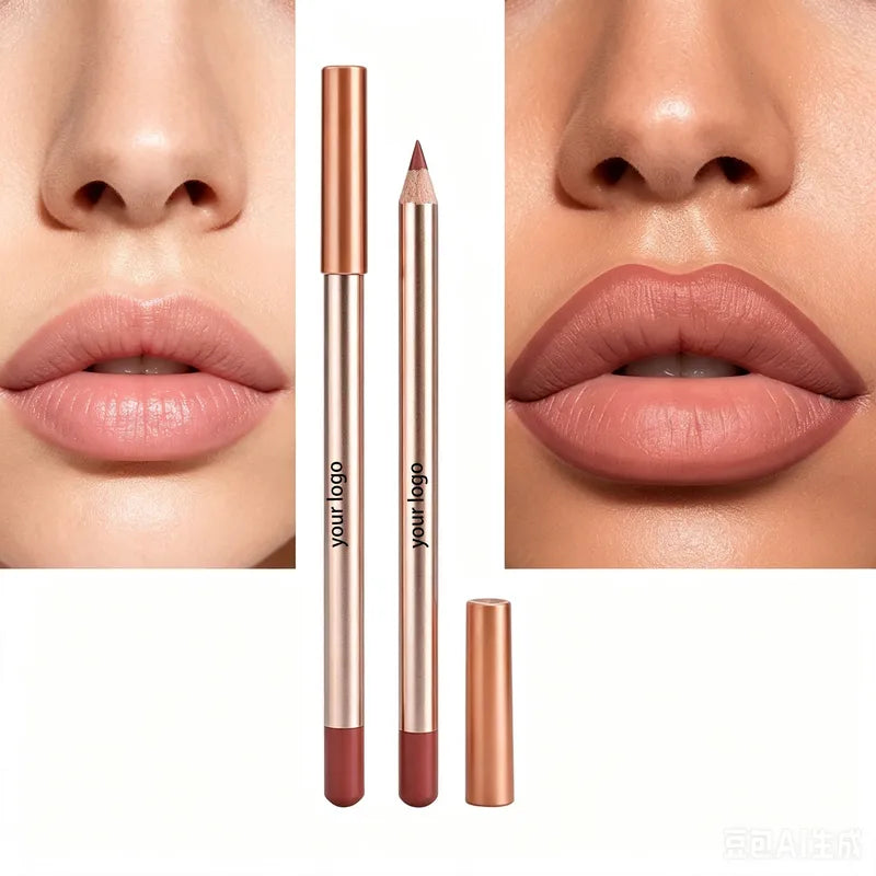 Matte Waterproof Lip Liner Pencil Set - Long Lasting, Non Fading, Vegan, Custom Logo