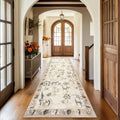 Jungle Animal Print Washable Carpet Non-Slip Hallway Mat for Kitchen Bedroom Living Room