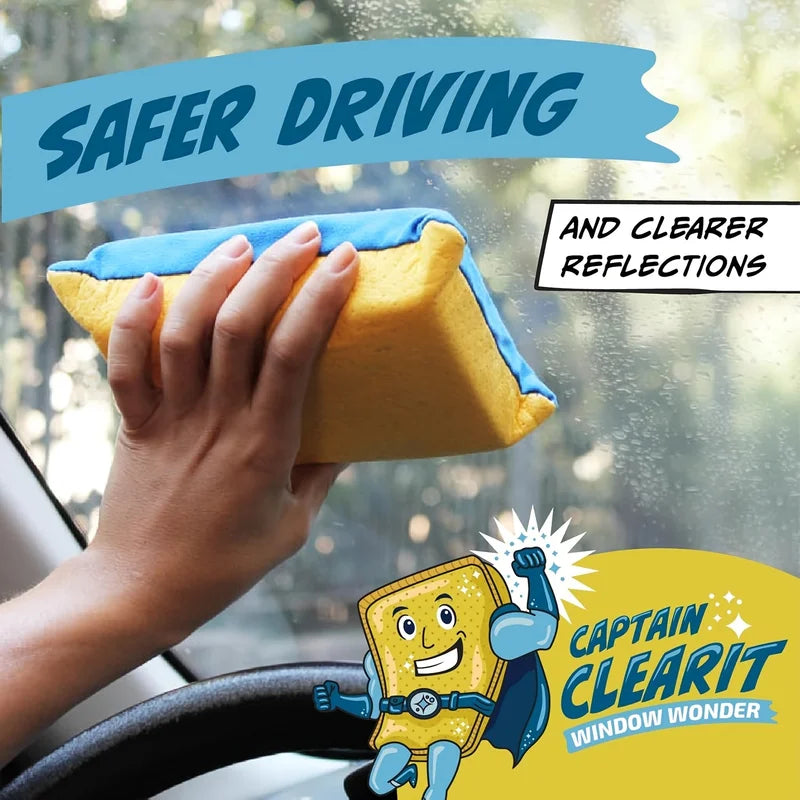Large Super Absorbent Anti-Fog Sponge for Car Mirrors Glass Cleaning