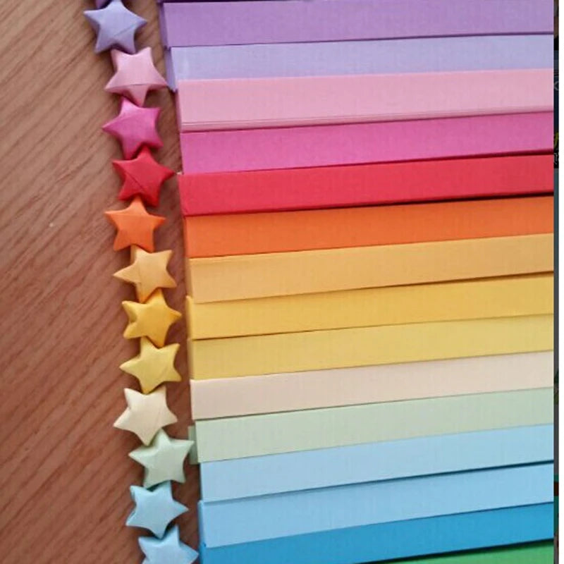 Origami Lucky Star Ribbons Paper Folding Kit for Kids - Random Colors
