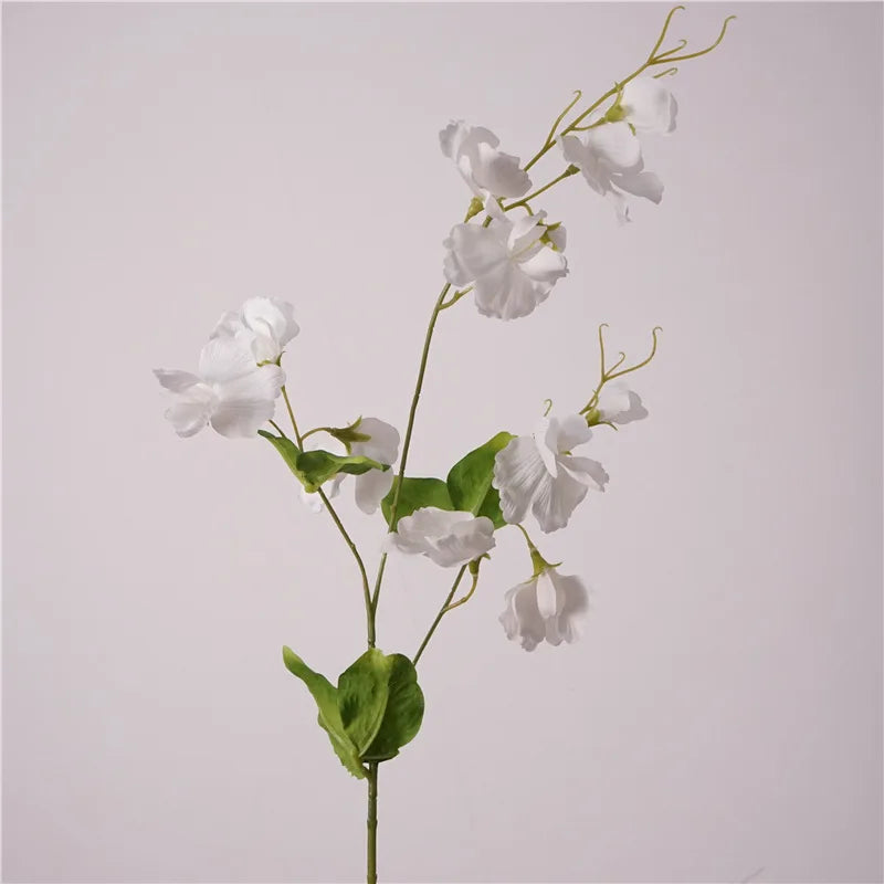 5Pcs Artificial Pea Flowers Bouquet Real Touch Wedding Decor Home & Party