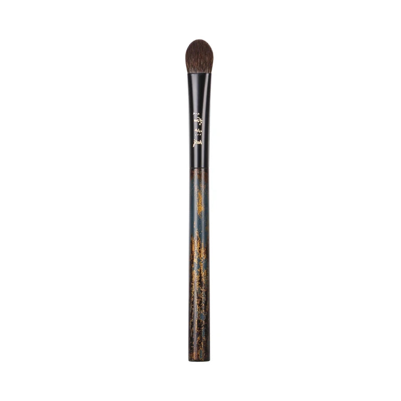 Professional Handmade Eye Shadow Makeup Brush - Natural Hair, Pine Squirrel & Goat Hair, Raw Lacquer Handle