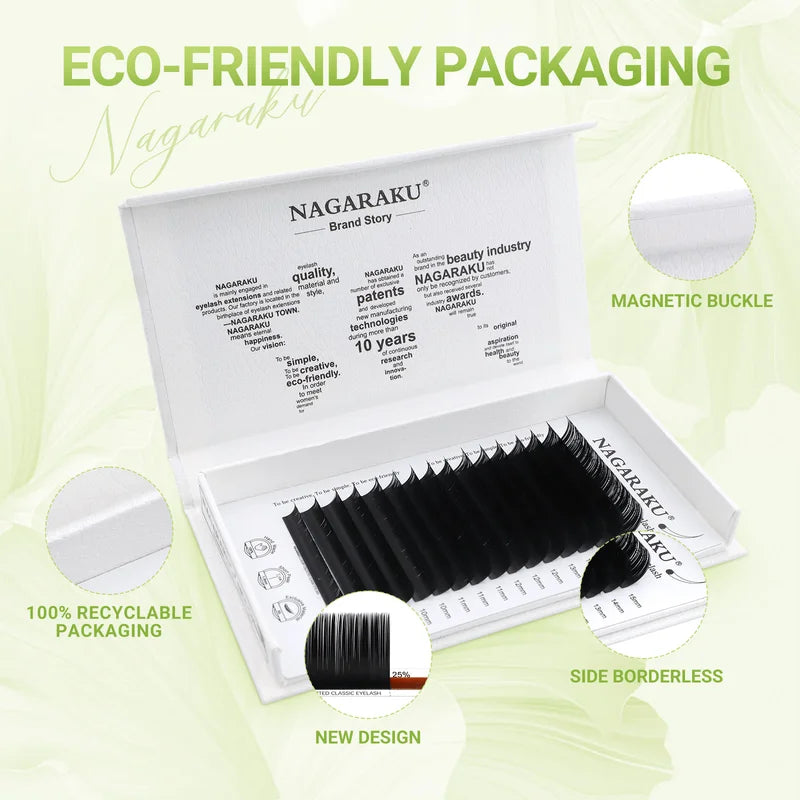 False Eyelash Set - Handmade Dense Volume Lashes for Extensions, Multiple Styles
