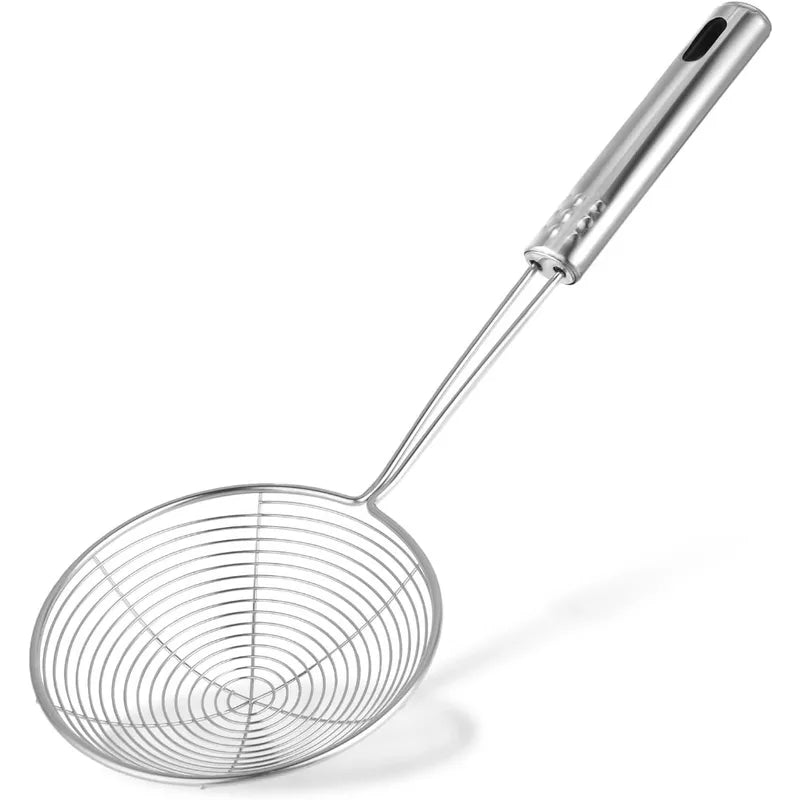 Stainless Steel Spider Strainer for Cooking and Frying, Multipurpose Kitchen Skimmer with Handle