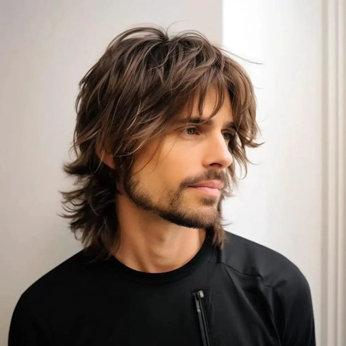 Men's Brown Synthetic Wig for Cosplay & Parties - Realistic, Youthful Style