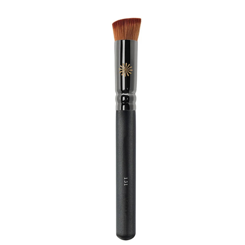 Professional Makeup Brush No. 131 Oblique Flat Foundation Brush Brown Soft Fiber Hair
