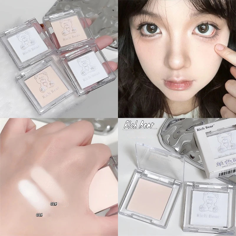 Monochrome Highlighter Palette with Brightening & Contouring Shades - Multiple Colors