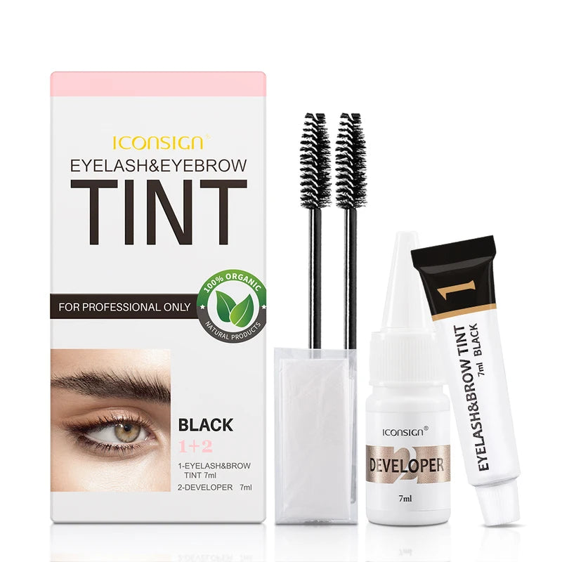 Eyelash and Eyebrow Tint Kit - Long-Lasting Mascara Lift & Dye Set