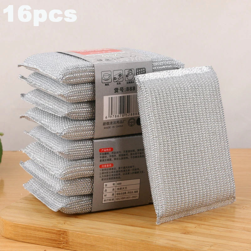 Kitchen Dishwashing Sponge Brush Set - Scratch-Free Pot Cleaner Accessories