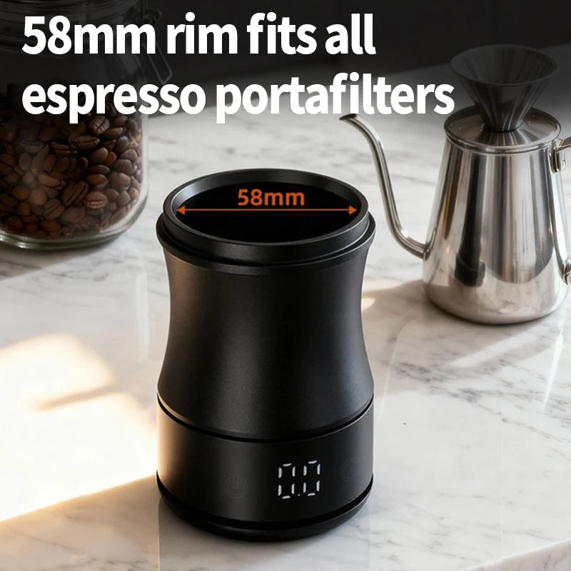 High-Precision Coffee Scale with 58mm Dosing Cup – Espresso Barista Tool Set