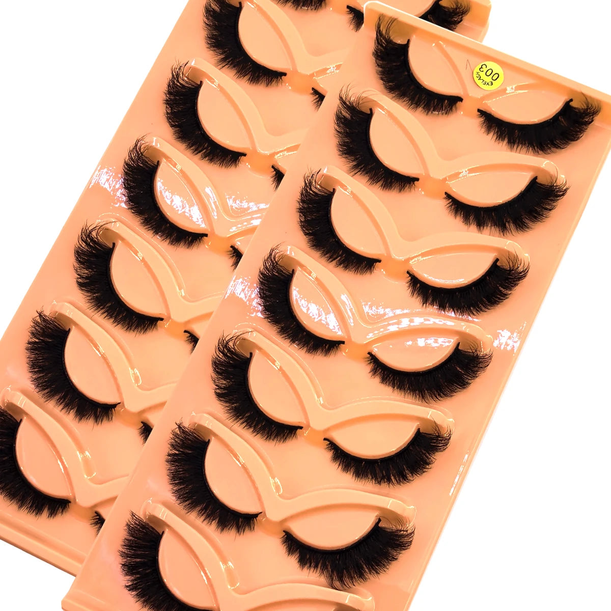 7-Pair 3D Cat Eye False Eyelashes Dramatic Mink Look Wholesale Makeup Accessories