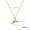 Angel 3D Pendant Charm Necklace for Women 18K Gold Plated Brass 45cm+5cm