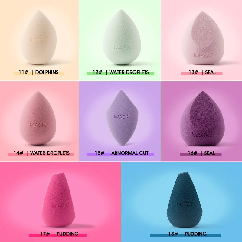 Multicolor Makeup Sponge Set for Wet and Dry Foundation Application - Soft Cosmetic Blending Puff