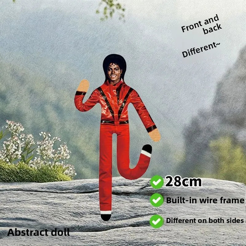 Multicolor Michael Jackson Cosplay Plush Doll - Abstract Joint Mobility Toy Gift