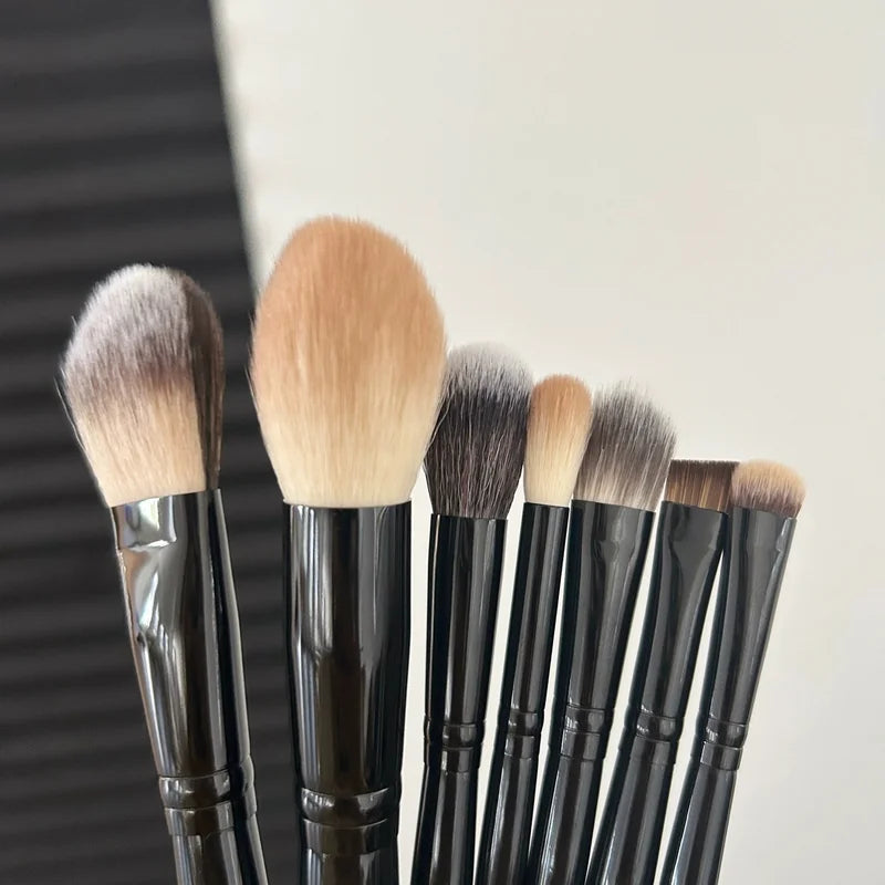 Pro Makeup Brush Set 7PCS - Professional Face, Eye & Lip Cosmetic Tools