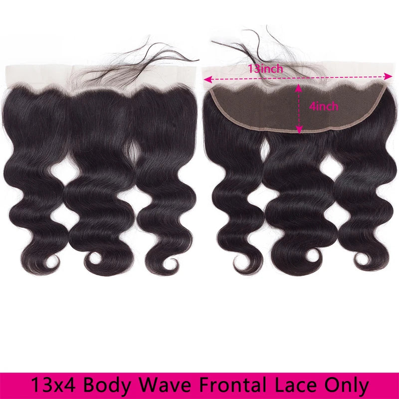 Brazilian Body Wave Lace Frontal Wig 13x4 HD Transparent Lace Pre-Plucked Ear to Ear