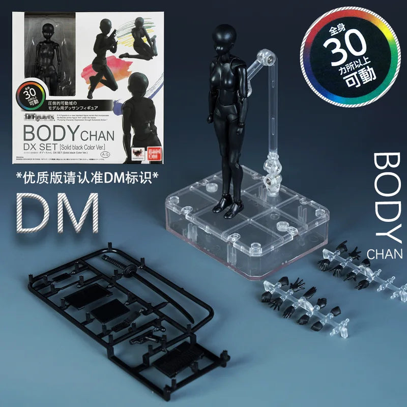 Movable Action Figure Toy Model - Male Female Anime Mannequin with Joints - Multiple Colors