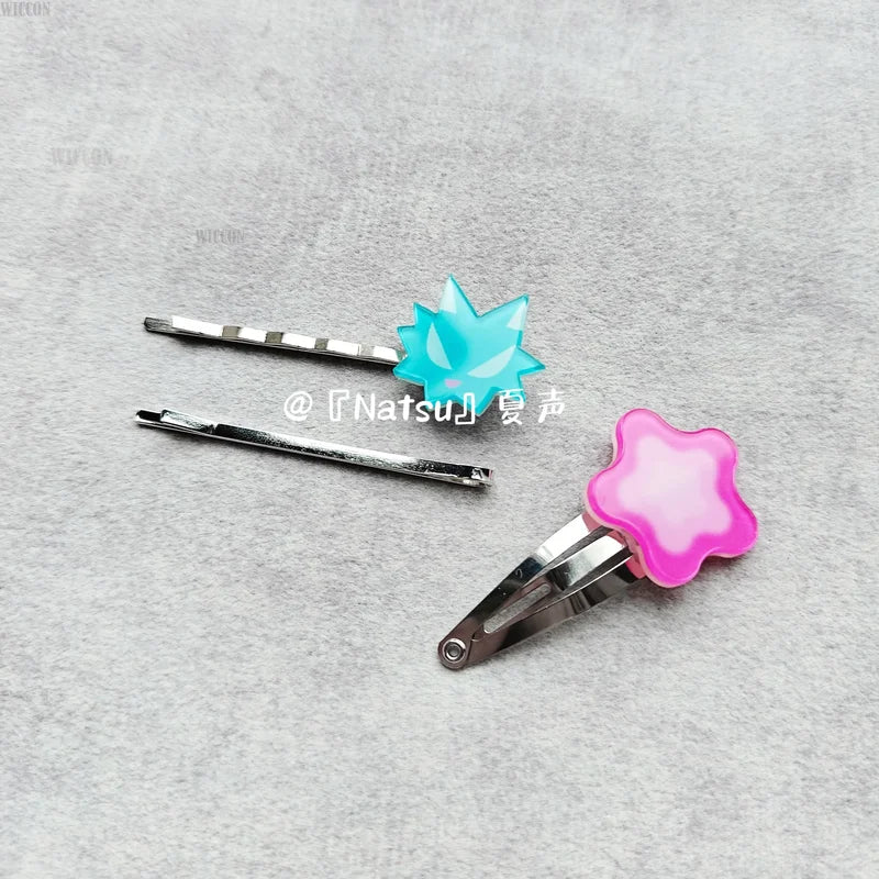 Cute Kawaii Pink Flower Hair Clip for Cosplay & Costume Accessories