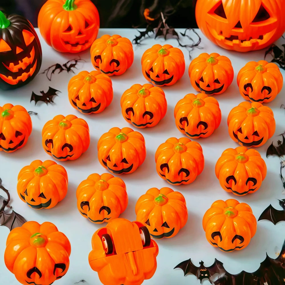 10-30Pcs Fun Cartoon Pumpkin Head Car Decorations for Halloween & Party Gifts