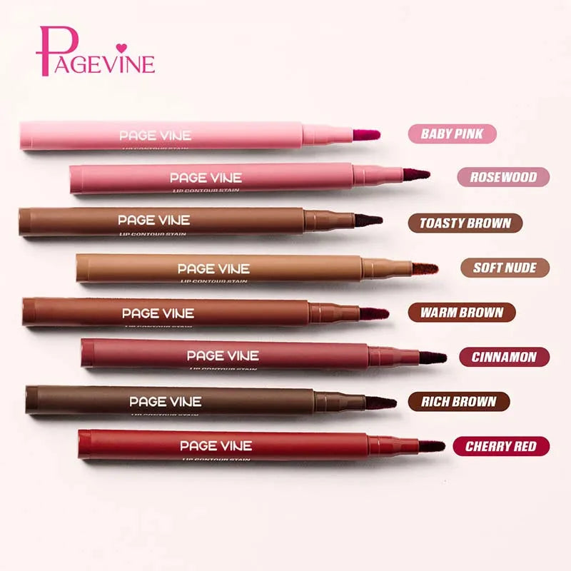 Waterproof Lip Liner Pencil - Matte, Non-Stick, Long-Lasting Lip Contour Pen for Women