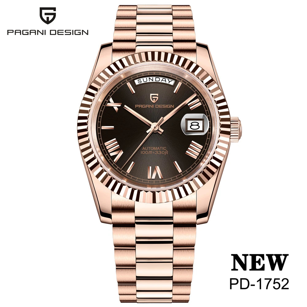 Luxury Automatic Mechanical Watch for Men Waterproof Stainless Steel 36mm