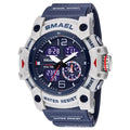 Digital Sport Watch Men Waterproof LED Dual Time Alarm Chronograph
