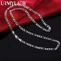 Sterling Silver Necklace for Women 4MM Fine Chain 16-30 Inch Jewelry Gift