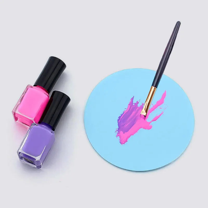 Silicone Paint Mixing Palette Mat for Nail Art & Craft DIY 9.5cm