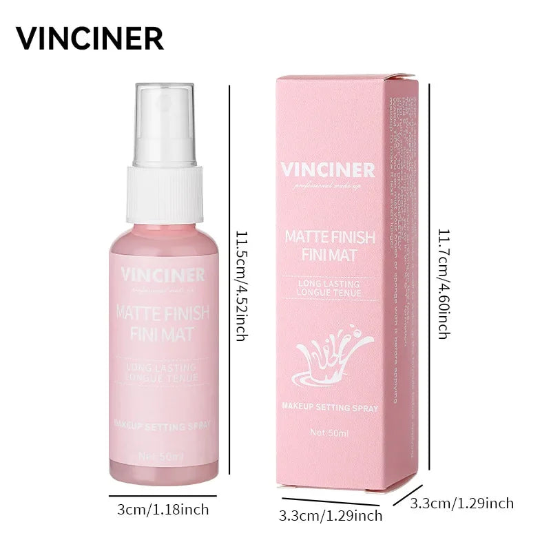 Hydrating Long-Lasting Matte Makeup Setting Spray - Portable 50ml