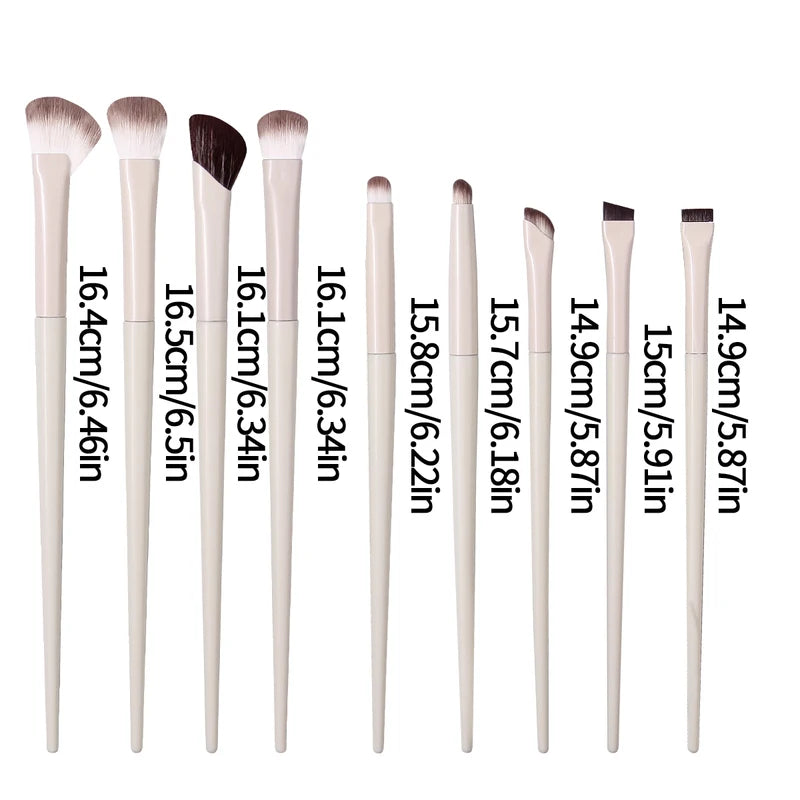 Multi-Color 5/9/10pcs Eye Makeup Brush Set with Soft Bristles for Eyeliner Eyebrow Contour