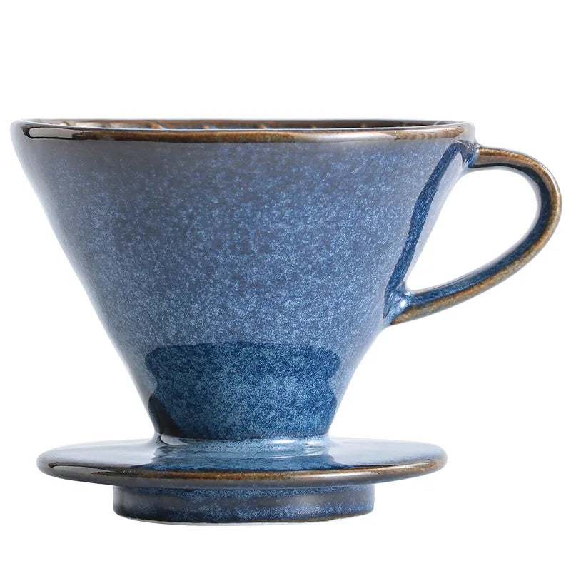 Reusable Ceramic Coffee Filter Cup for Drip Coffee Maker - V Style Funnel