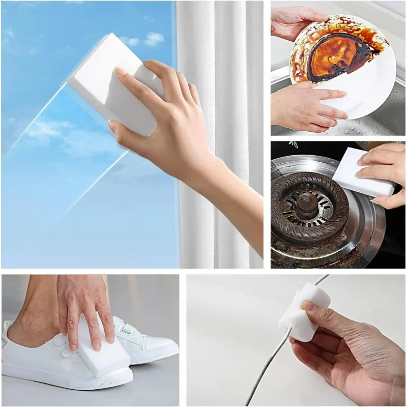 Melamine Cleaning Sponges 100/50 Pcs Multi-Purpose Household Scrubbers
