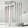 8Pcs Eye Makeup Brush Set for Eyeshadow & Eyeliner - Soft Synthetic Bristles