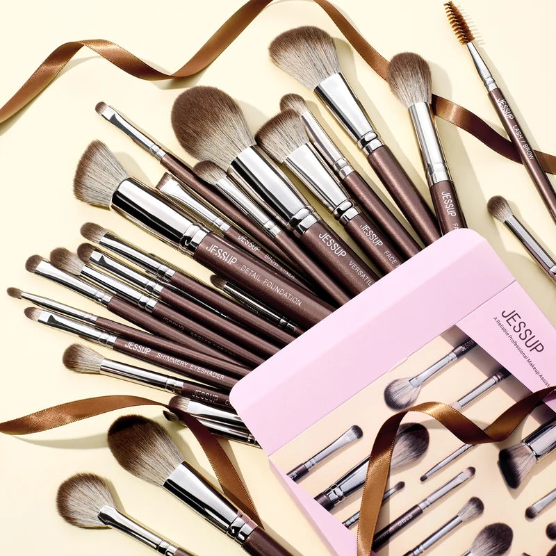 Premium Synthetic Makeup Brush Set 15/25pcs for Face & Eyes - Flawless Application