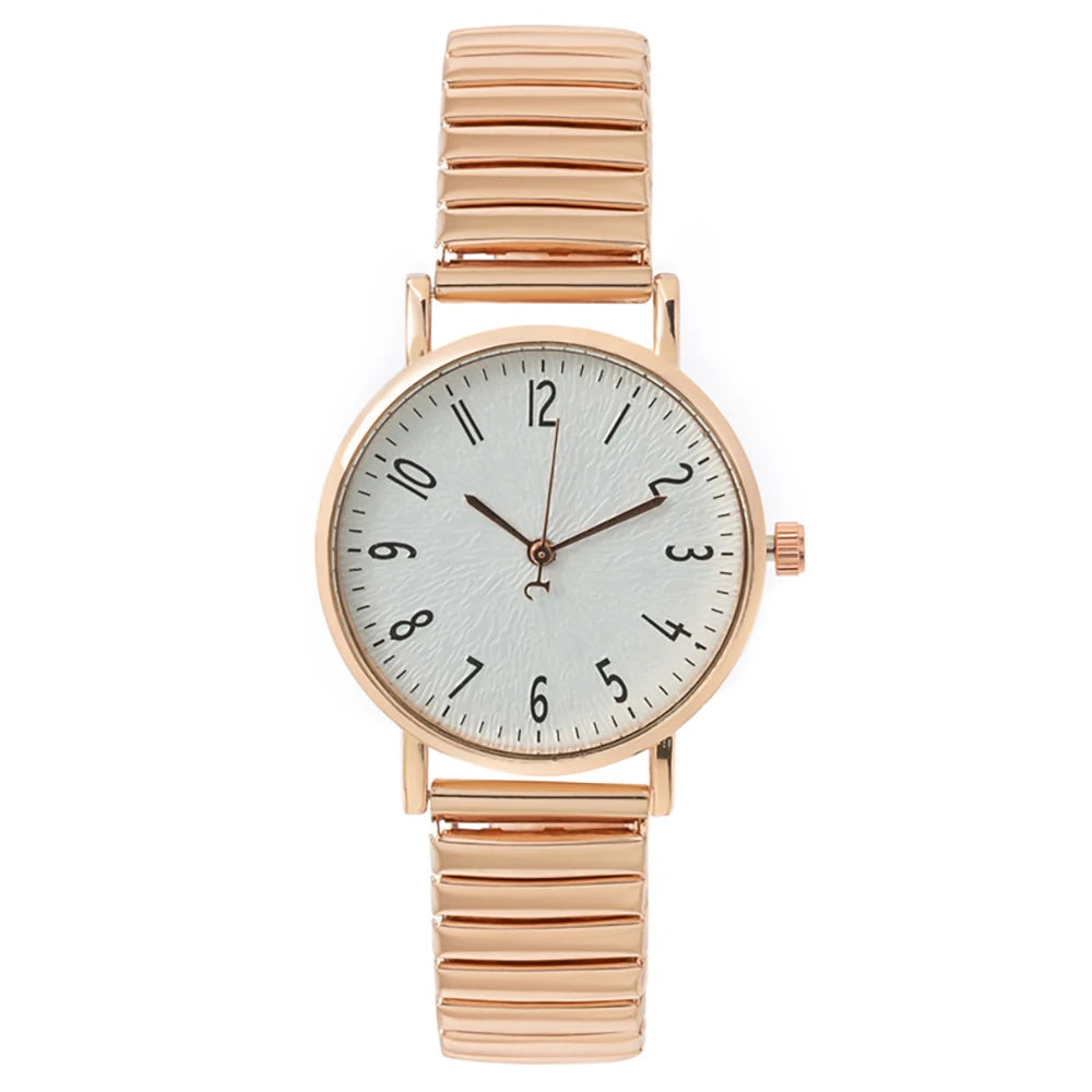 Women's Digital Quartz Watch Casual Stainless Steel Stretch Band - Multiple Colors